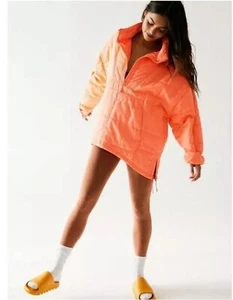 Free People Movement Riley Pullover Packable Puffer Jacket XS X-Small NEW Orange - Picture 1 of 10