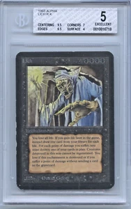 Tarjetas de tarjeta Beckett BGS 5 Alpha MtG Magic the Gathering graduadas Lich - Imagen 1 de 2