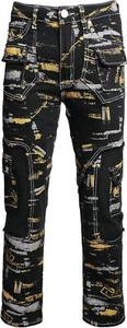 Pantalones de mezclilla cargo elásticos calce ceñido negros con estampado WJWLSKB - 30 X 28 - Imagen 1 de 4