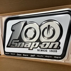 Snap On Tools 100th Anniversary Logo Aluminum 2020 Kick Off Sign Collectors 6lbs - Picture 1 of 5