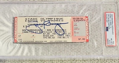 TONY GWYNN Signed 3000 Hit Full Ticket Nice Autograph PSA/DNA Died 2014 Rare - Image 1 of 4