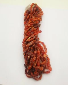 Natural Carnelian Oval Smooth Beads Strand 18 Inch - Picture 1 of 4