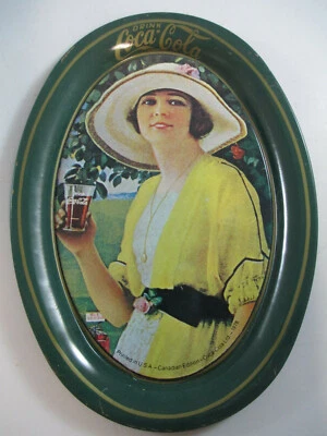 Coca-Cola Vintage 1978 Reproduction Change Tray 1920 Calendar Girl - Image 1 of 3
