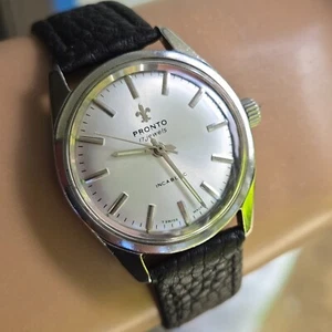Vintage PRONTO men's manual wind watch ETA 2750 17Jewels swiss made 1970s - Picture 1 of 21