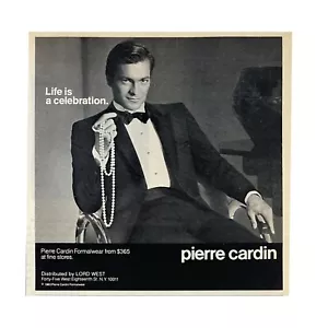 Pierre Cardin Vintage 1983 80er Jahre Druck Werbung Herrenbekleidung Smoking Luxus - Bild 1 von 1