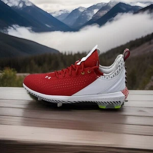 NEW RARE Under Armour Harper 5 Elite Low ST Baseball Red White Men's 13 - Picture 1 of 7