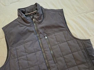 Orvis Men's Size L Large Full Zip Square Quilted Puffer Vest Gray BX3 - Picture 1 of 17