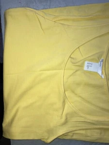 H&M Bright Yellow Vest Top - Crew Neck - Cute- Crop - Size XS - Picture 1 of 4