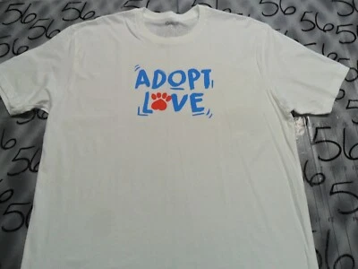XL Love Adopt Mascotas Perros Certificado de Impacto Camisa Foto 1 de 3