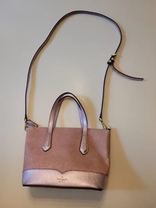 Kate Spade Umhängetasche Crossbody Rosa Glitzer Handtasche Tragegurt & Griff 11x7,5 - Bild 1 von 9