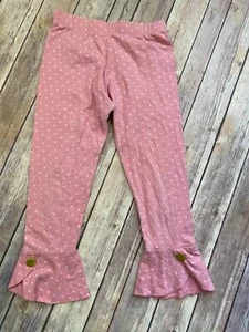 Matilda Jane size 8 Pink Polka Dot Scrappie Capris w/ buttons vintage HTF B11 - Picture 1 of 4