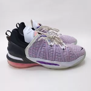 Nike Lebron 18 Low Graffiti Basketball Shoes Size 7Y Purple White CW2760-900 - Picture 1 of 7