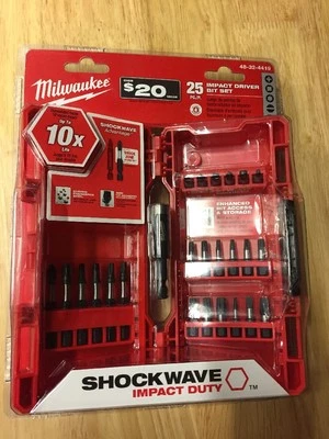Milwaukee 48-32-4419 Shockwave Juego de 25 brocas de perforación y conducción Foto 1 de 4