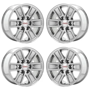 17" GMC Sierra 1500 Bright Chrome wheels rims Factory OEM set 5654 EXCHANGE - Picture 1 of 8
