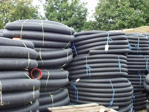 Perforated pipe coil for tree planting drainage 80mm X 25metre land drain - Picture 1 of 1