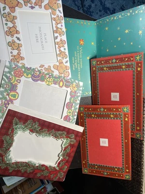 17 cartões de inserção de fotos Seasons Greetings boas festas saudações americanas - Imagem 1 de 4