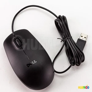 Genuine Dell Mouse USB Wired Optical Scroll Wheel MS111-P - Black - Picture 1 of 4