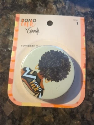 NUEVO Espejo compacto redondo Goody Domo Ink NIÑA AFROAMERICANA Foto 1 de 2