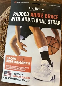 DR. BRACE Elite Sprunggelenkbandage Größe X-Large verstellbarer Stützgurt für Sport - Bild 1 von 3