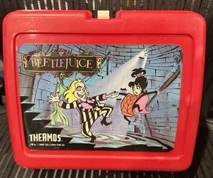 Fiambrera de plástico Beetlejuice 1989 (termos) vintage sin termo - Imagen 1 de 5