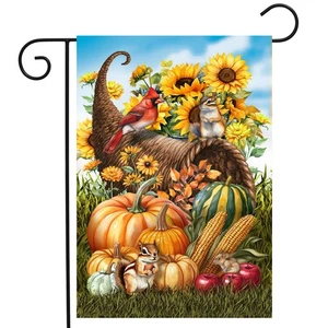 Briarwood Lane Cornucopia and Critters Garden Flag - Picture 1 of 4
