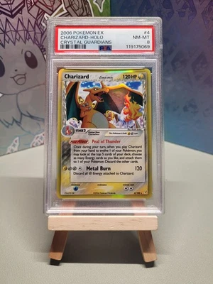 2006 POKEMON EX CRYSTAL GUARDIANS #4 CHARIZARD-HOLO PSA 8 - Image 1 of 2