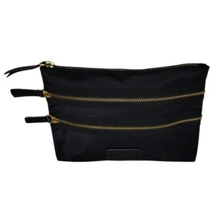 Black Marc Jacobs Piqué-shell Clutch In-Bag Organizer Three Zipped Compartments - Picture 1 of 6