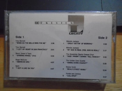 SEALED RARE PROMO Legacy sampler CASSETTE TAPE Tony Bennett Roger McGuinn byrds - Image 1 of 2