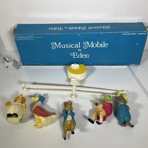 Vintage 1982 Eden Beatrix Potter peter Rabbit Musical Mobile Complete tested - Picture 1 of 18