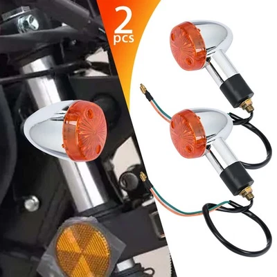 2 Amber Turn Signal Lights For Kawasaki VN Vulcan Classic Nomad Drifter 1500 US Foto 1 de 4