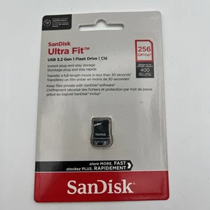SanDisk Ultra Fit USB 3.2 Gen 1 Flash Drive, 256GB, Black, P001-003480-256G - Picture 1 of 1