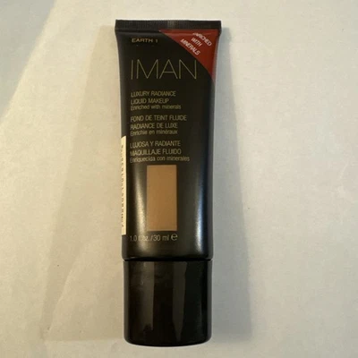 IMAN Luxury Radiance Liquid Makeup Shade EARTH 1   1 fl oz / 30 mL ~ Sealed - Image 1 of 2