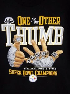 PITTSBURGH STEELERS YOUTH SIZE LARGE REEBOK SOLID BLACK TSHIRT NEW CONDITION - Picture 1 of 6
