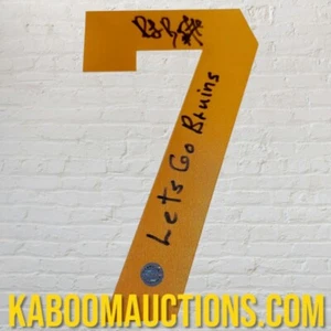 Ray BOURQUE Signed Boston Bruins LETS GO BRUINS Gold Jersey Number STARSIDE - Picture 1 of 2