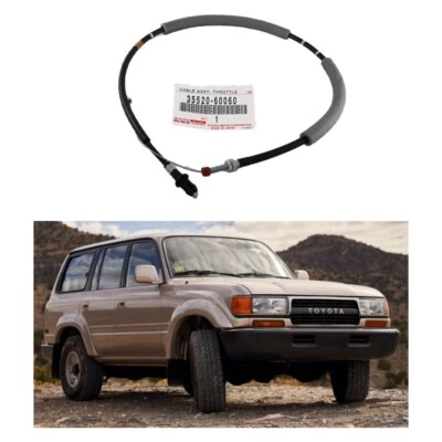 Toyota Land Cruiser 80 100 Series FZJ OEM Genuine Accelerator Cable 35520-60060 - Image 1 of 4