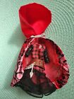 monster high doll red black replacement dress and cape goth