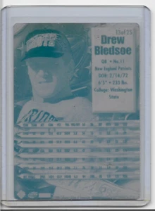 1 /1 DREW BLEDSOE 1998 PACIFIC SPECTRUM #13 PRINTING PLATE NEW ENGLAND PATRIOTS - Picture 1 of 2