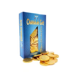 Hanukkah Gelt Milk Chocolate Gold Coins Candy, (90 ct) 16-Ounce Pack - Picture 1 of 6