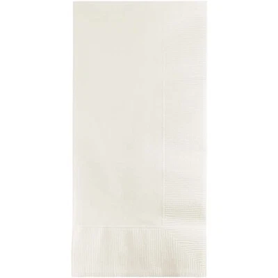 Creative Converting White Paper Folded Dinner Napkins Towels 2-Ply 50 Ct - Image 1 of 2
