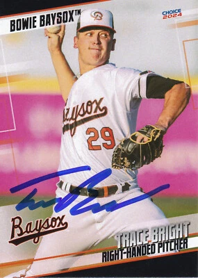 Trace Bright Signed IP 2024 Bowie Baysox Card #14 Baltimore Orioles! - Image 1 of 2