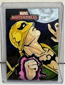 2008 Marvel Masterpieces II Sketch IRON FIST Unknown Artist Possible 1/1 - Picture 1 of 2