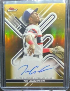 Tim Anderson 2022 Topps Finest Gold Refractor Auto SP #'d 1/50 Chicago White Sox - Bild 1 von 4
