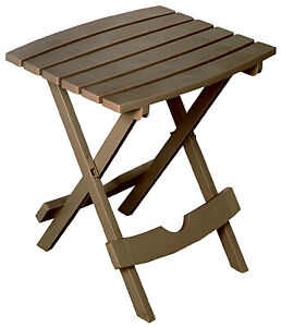 Quik Fold Patio Side Table, Resin, Portobello -8510-96-3734