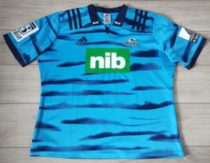 Auckland Blues Super Rugby Home Shirt 2018 - Adidas 2XL Jersey Top XXL - F7L - Picture 1 of 12