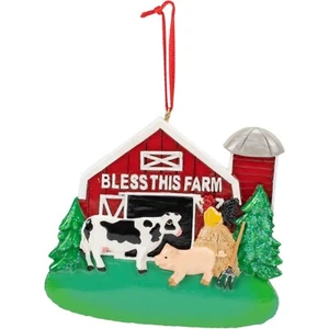 Bless This Farm Christmas Tree Ornament A2072 - Picture 1 of 7