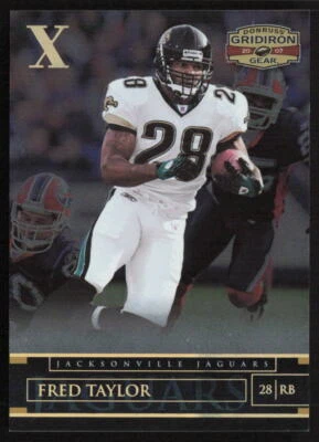 2007 Donruss Gridiron Gear #84 Fred Taylor Gold Holofoil X's #/100 - Image 1 of 2
