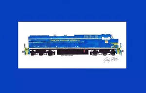 Norfolk Southern TA&G Heritage 11"x17" stampa opaca firmata Andy Fletcher - Foto 1 di 1