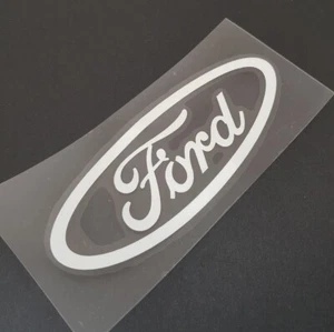 Für Ford Logo Aufkleber Emblem Sticker Auto Konturgeschnitten SilberAuto Sticker - Bild 1 von 4