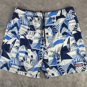 Vineyard Vines Badehose Herren mittelblau Chappy Segeln Maritim 7" gefüttert - Bild 1 von 17