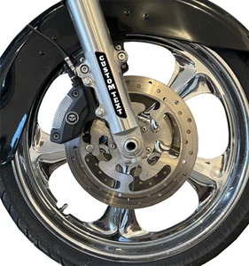 Insertos reflectores de horquilla delantera de texto personalizados para Harley Davidson. Se vende en pares - Imagen 1 de 7